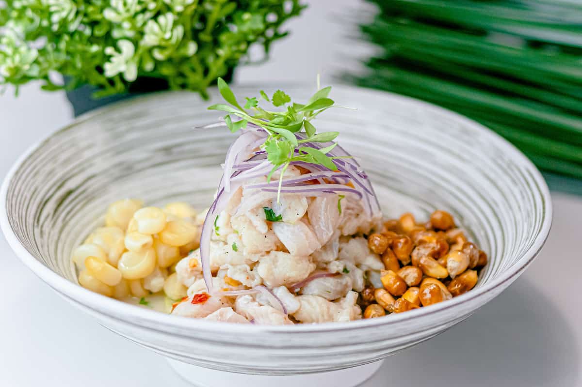Peruvian style ceviche