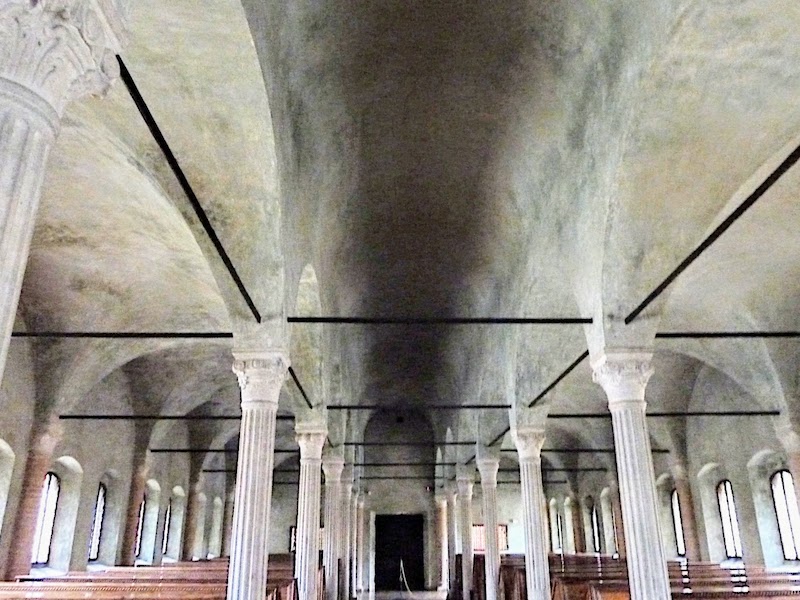 View of the Malatestiana Library ceiling