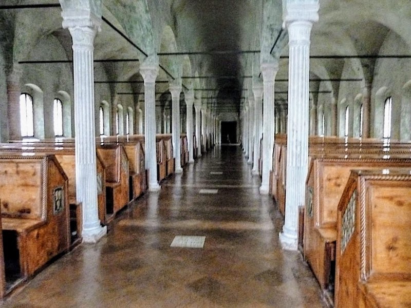 Center aisle of the Malatestiana Library