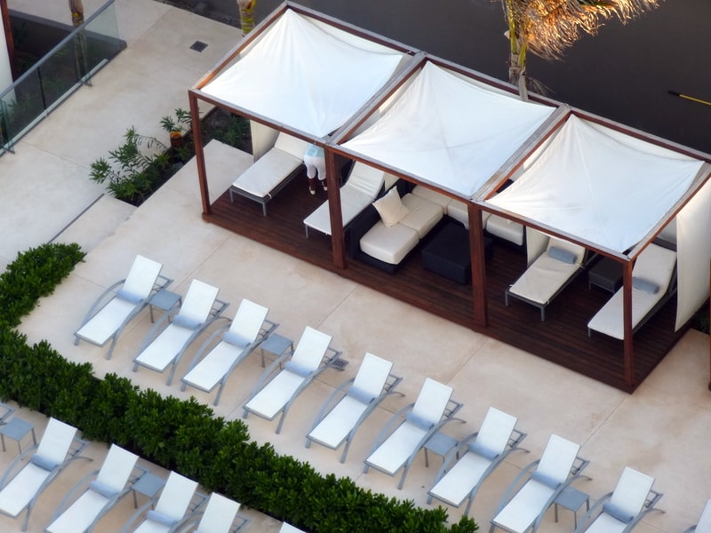 Cabanas Near the Pool