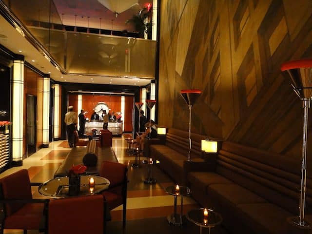 Lobby of The Chatwal, home of the Lambs Club