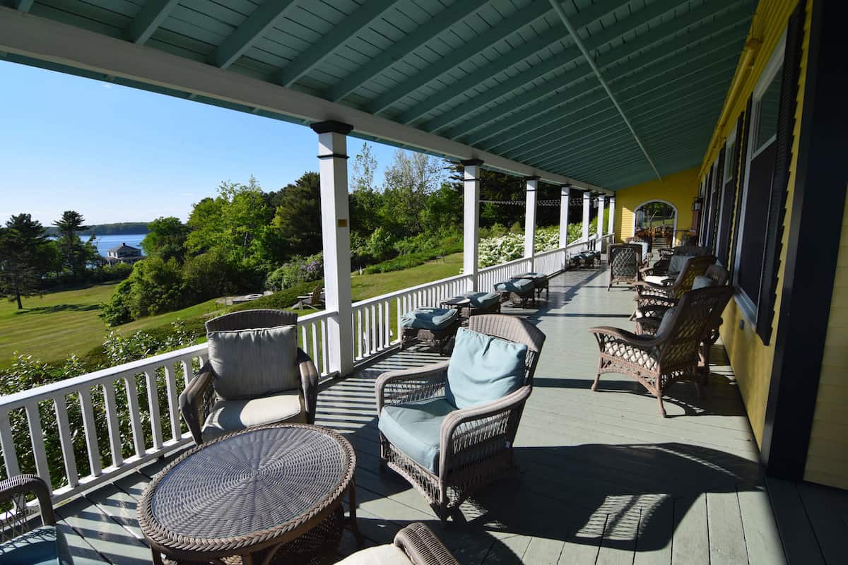 The wraparound porch