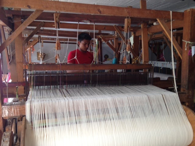 Loom at the cotton textile factory in Huatulco