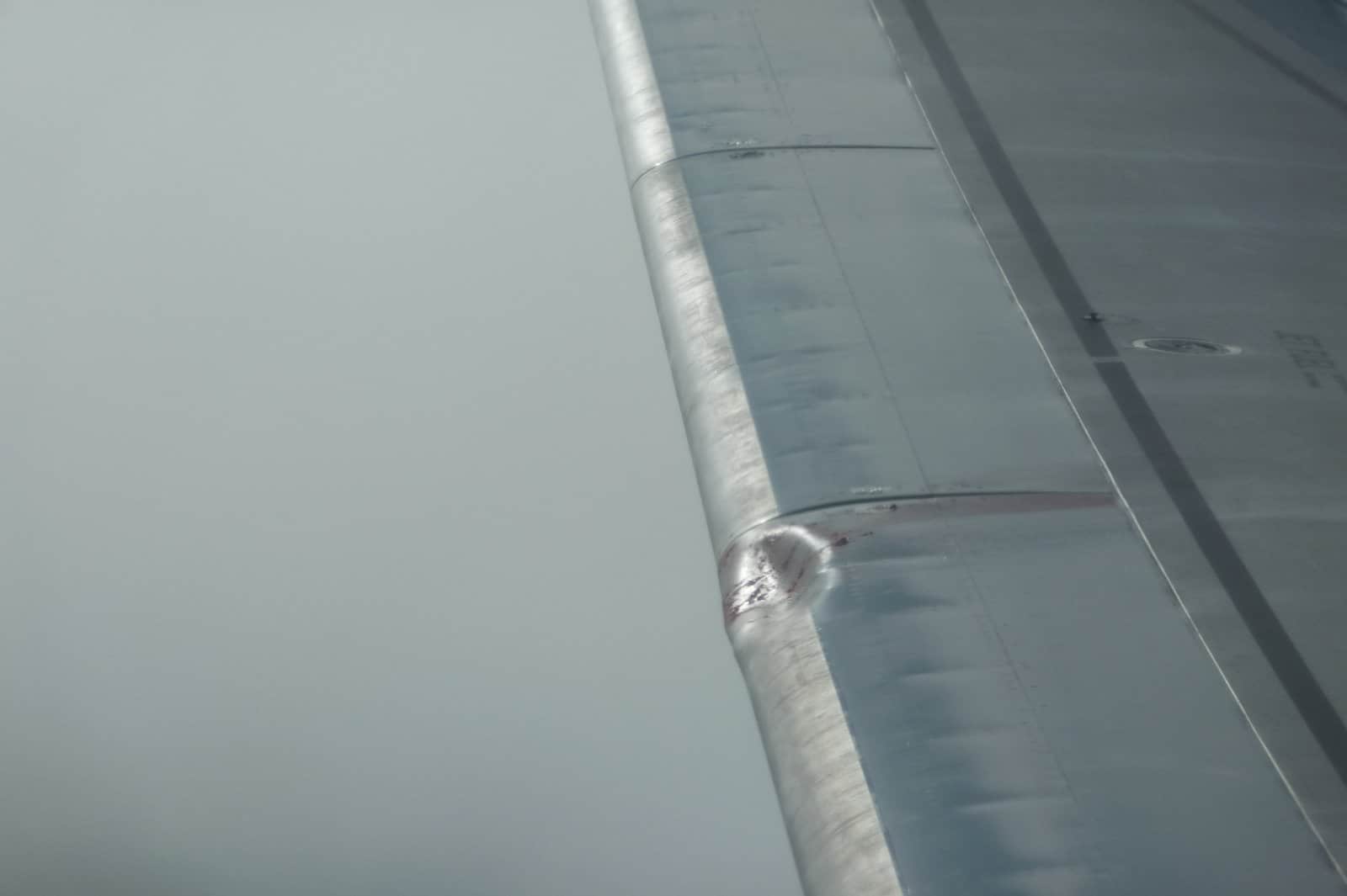 Another wing view after the bird strike