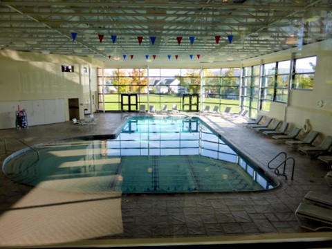 The indoor lap pool