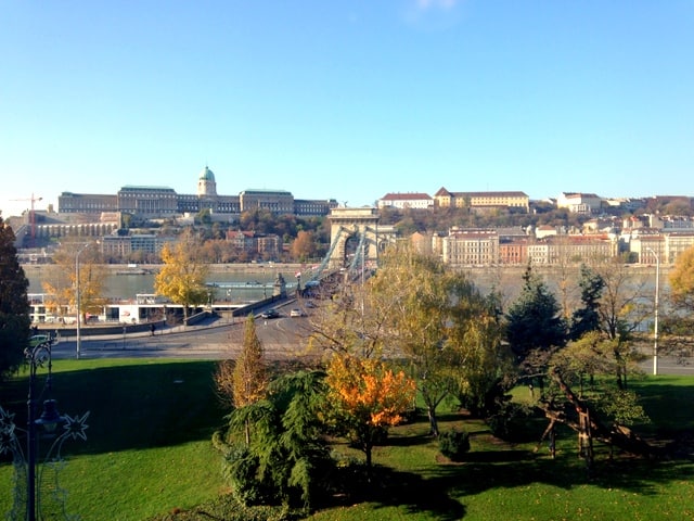 View of the Chain Bridge from our window