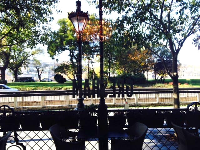 View from inside the Gresham Restaurant