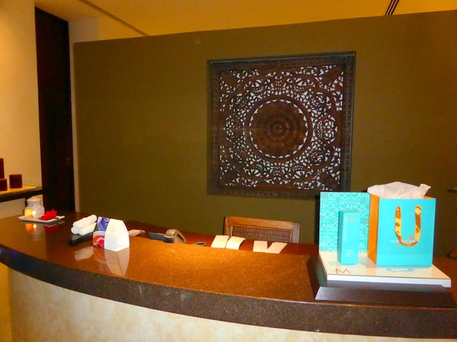 Reception desk at the spa at Grand Velas Riviera Maya