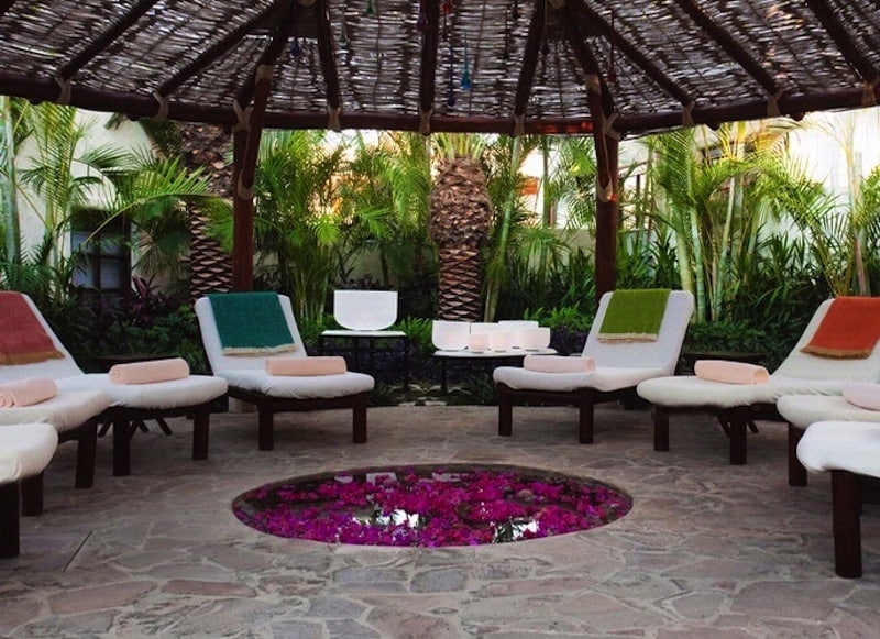 The apres-spa relaxation area