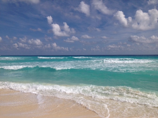 View of the Caribbean in Cancun