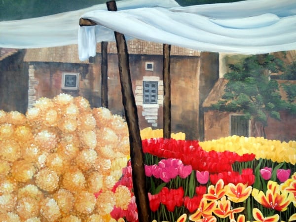 Wall mural in the Market Cafe