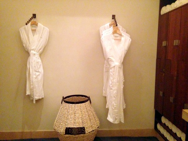 A peek inside the sybaritic locker room