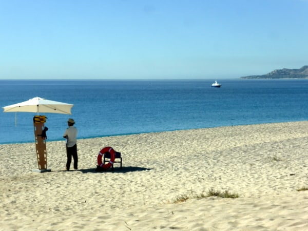 The beach