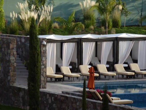 Cabanas at the pool