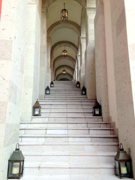 Stairway leading to the resort's outdoor theater