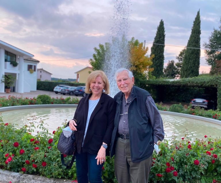 Retirees Irene S. and Jerry Levine at Villa Sandi Winery in Tuscany (courtesy I. Levine)