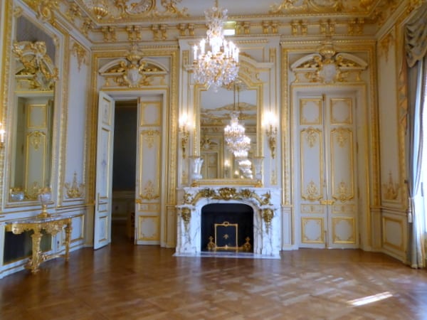A gilded ballroom