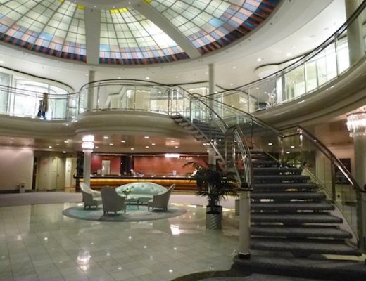 Atrium lobby of the Crystal Symphony