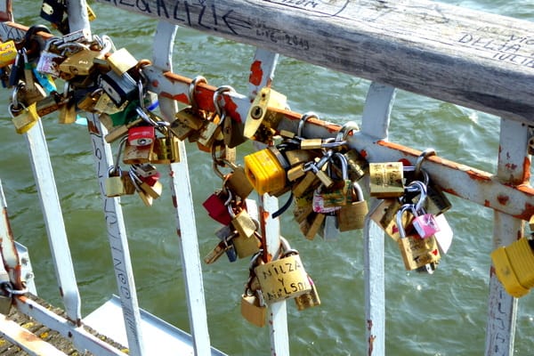 Locks on the Passerelle Debilly Footbridge