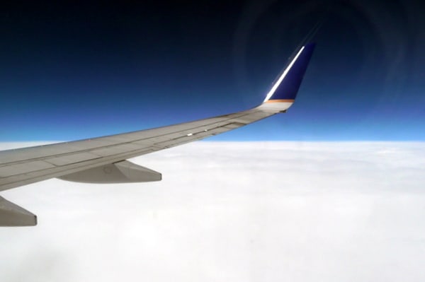 Photos from airplane windows Up in the air
