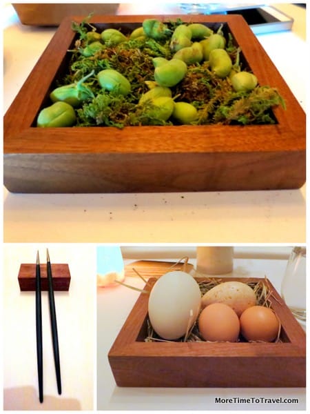 Visual displays that complemented our meal