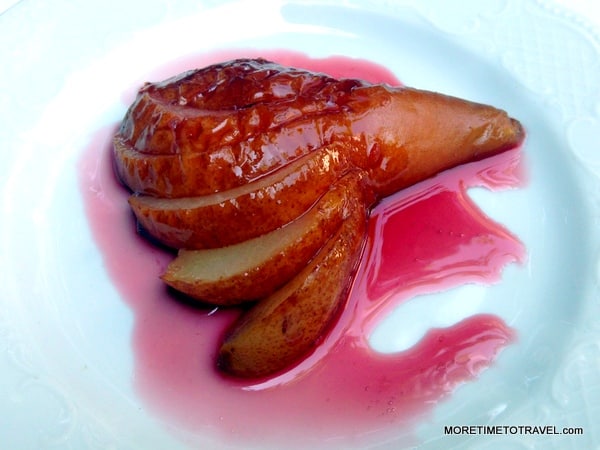 Poached Pear at Barbetta