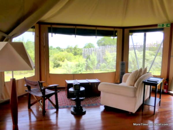 Sitting area in our tent