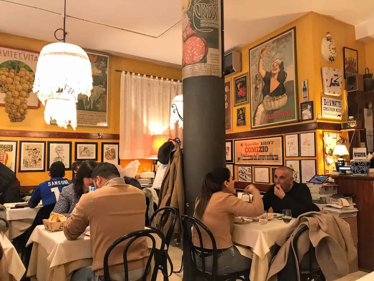 Restaurant filled with locals in Bologna, Italy (credit: Jerome Levine)