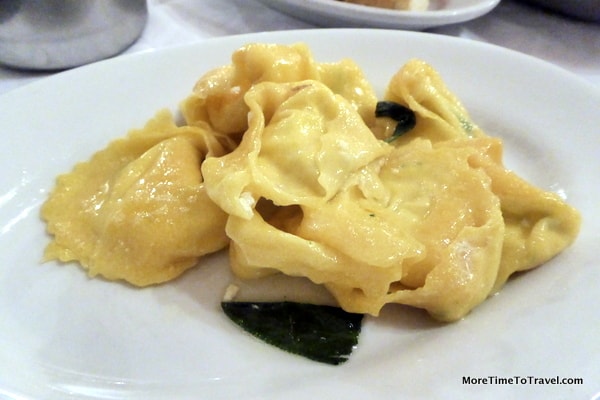 Tortelloni with Butter & Sage at Trattoria Anna Maria