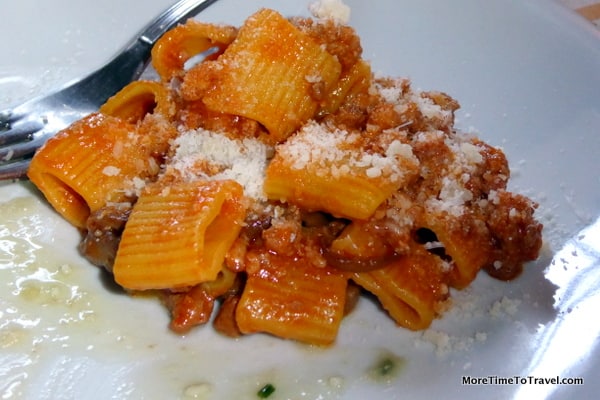 Rigatoni with Tomato Sauce & Cheese at Corte d'Aibo