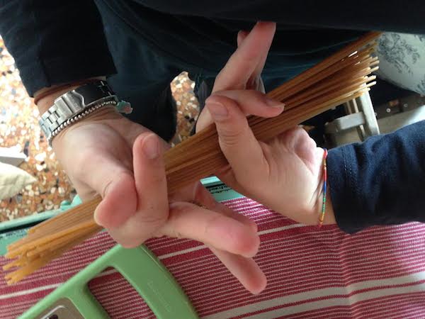 Selfie of the pasta "twist" (Photo courtesy of Flora Pinotti Sano)