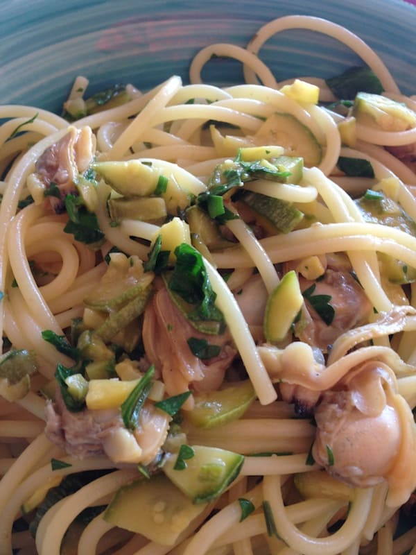 Vongole (clams), another no cheese dish (Photo courtesy Flora Pinotti Sano)