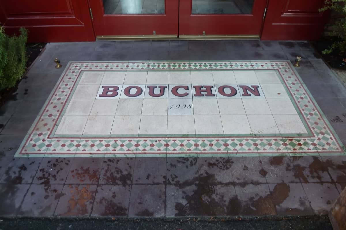 Entrance to legendary Bouchon Bistro in Yountville
