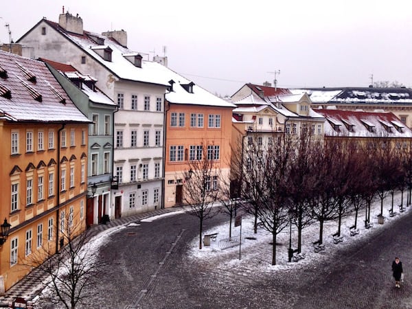 Prague in Winter, taken from the Charles Bridge (Credit: Passing Thru)
