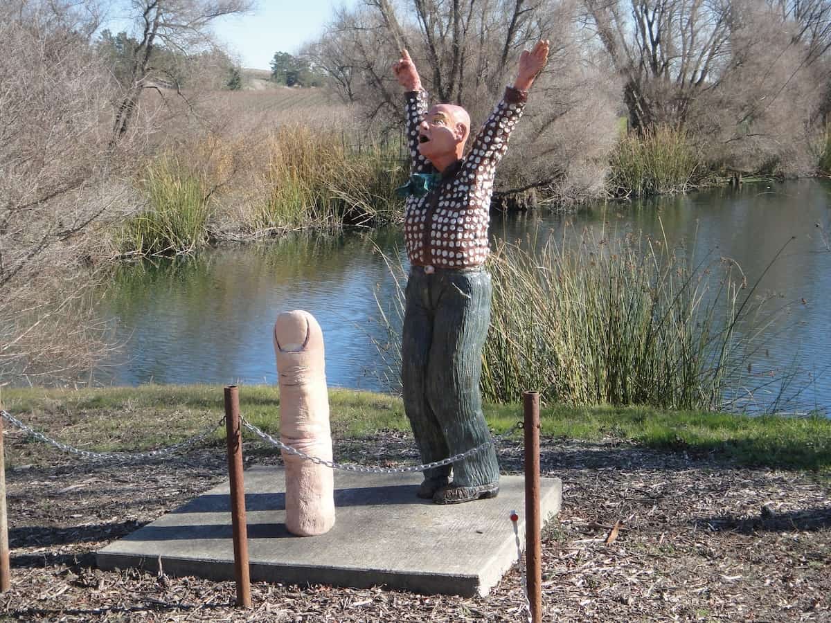 Whimsical sculpture on the grounds of the DiRosa art gallery outside downtown Napa
