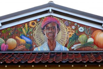 Iconic mural on Charleston City Market by artist David