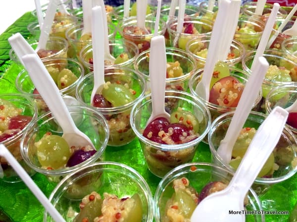 Quinoa salad with grapes and passion fruit