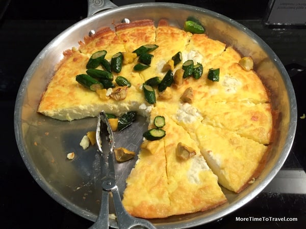 Zucchini and goat cheese quiche