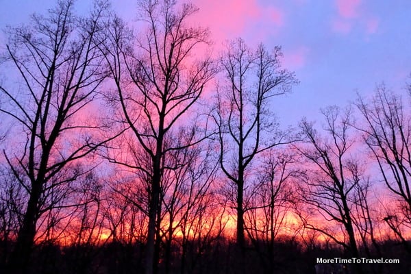 Sunset in Chappaqua from our back deck