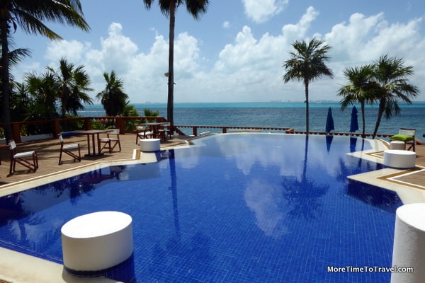 One of the oceanside pools at the Fiesta Americana Grand Coral