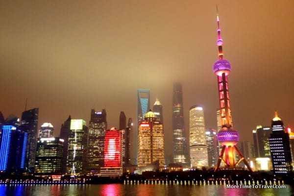 Shanghai skyline at night