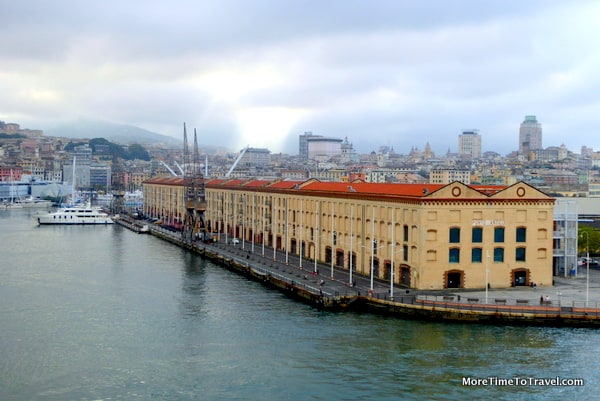 Approaching the old port of Genoa