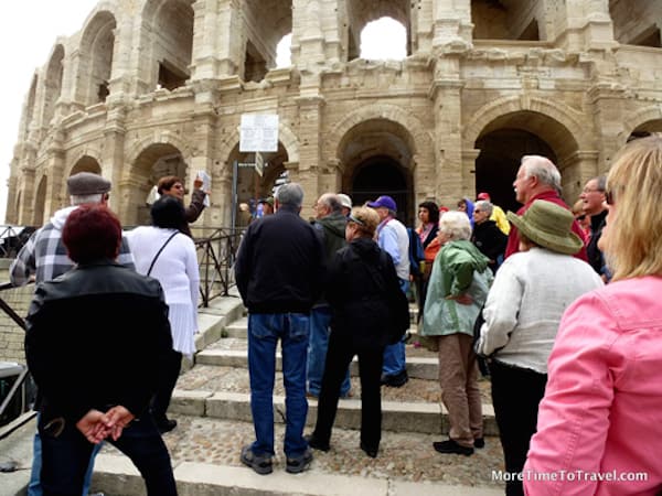Travelers on a Grand Circle cruise in Arles