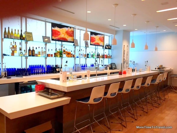 Bar at Airspace Lounge at JFK where you can also order food