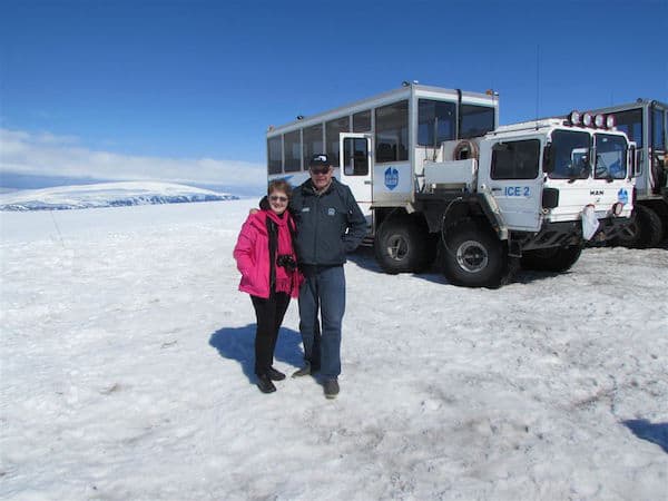 On top of a glacier