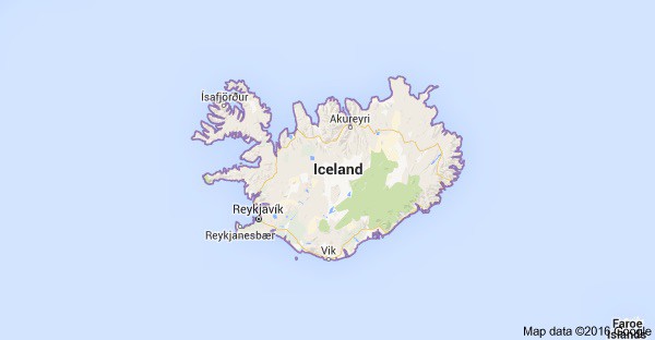 Google Map of Iceland