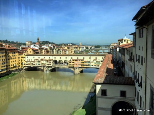 View of the Ponte Vecchio from the Uffizi Gallery