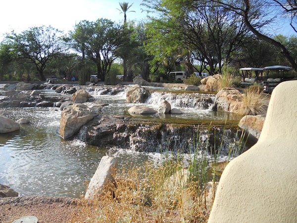 Relaxing waterfalls at Miraval