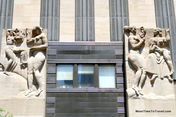 Leo Friedlander bas-reliefs at 49th Street entrance to 30 Rockefeller Plaza