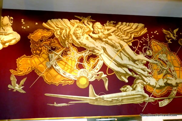 History of transportation mural by Dean Cornwell at 10 Rockefeller Plaza